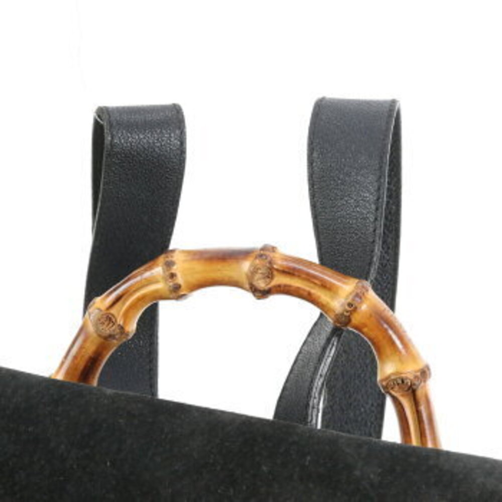 Gucci Bamboo leather backpack black - Picture 2 of 9